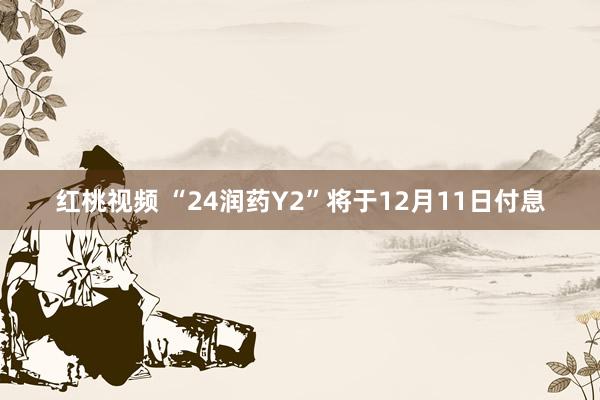 红桃视频 “24润药Y2”将于12月11日付息